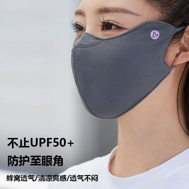 护眼角防晒口罩女士高颜值夏季薄款防紫外线透气立体面罩男春夏