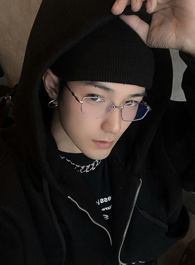 ALASYA雅痞斯文小方框金丝眼镜GM同款防蓝光时髦高智感金属墨镜