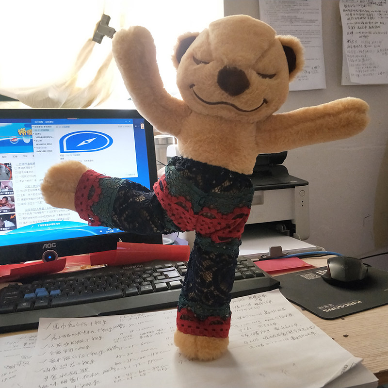 瑜伽熊meddyteddy美国正版小熊公仔毛绒玩具私人定制衣服玩偶新品