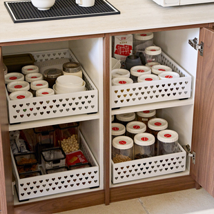 厨房橱柜收纳筐收纳篮抽屉式拉篮柜子定制大容量收纳篮分层神器