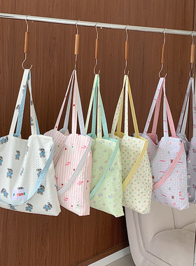 韩国ins托特包卡通系列单肩斜挎两用正反两面大容量时尚包包女