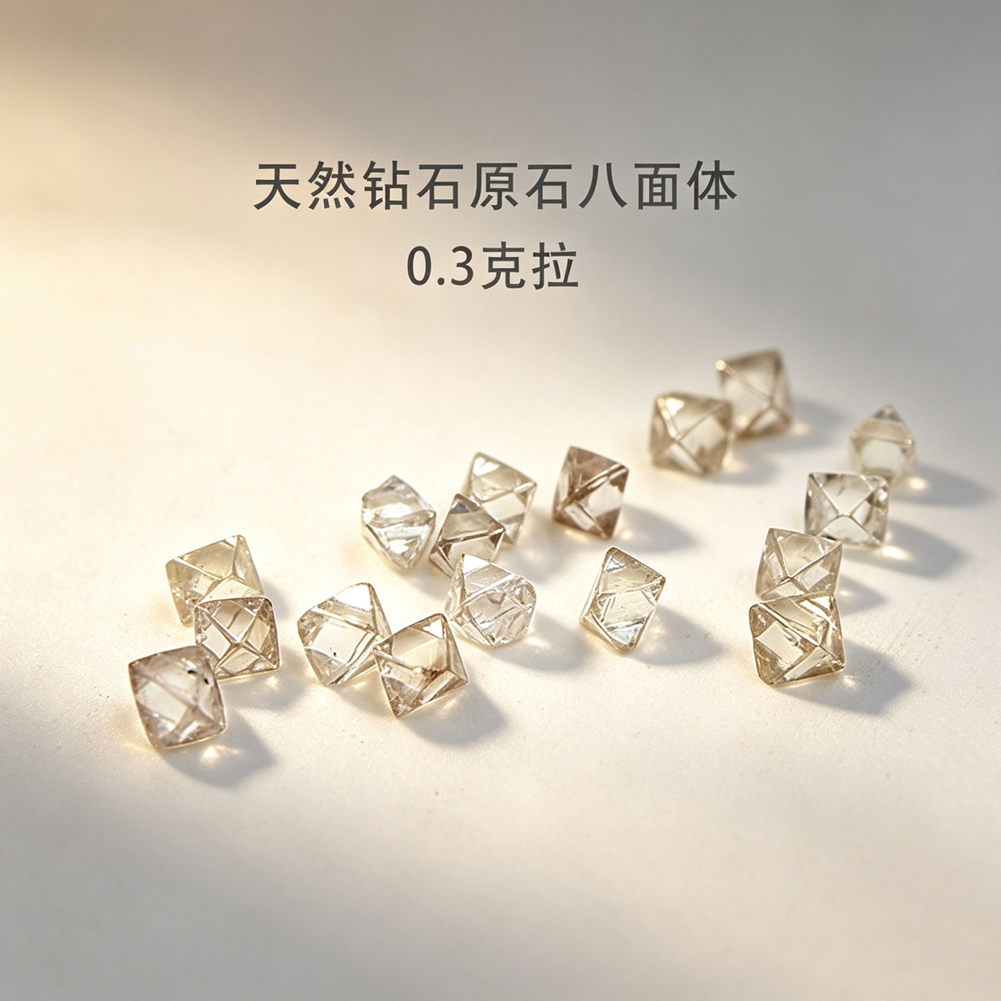 【天然钻石】南非天然金刚石原石工业级金刚钻裸石八面体无镶嵌