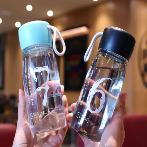 Камелия водяной чашки женская пластиковая чашка Портативная чашка летние дети и студент -ученик падают спортивной чашкой