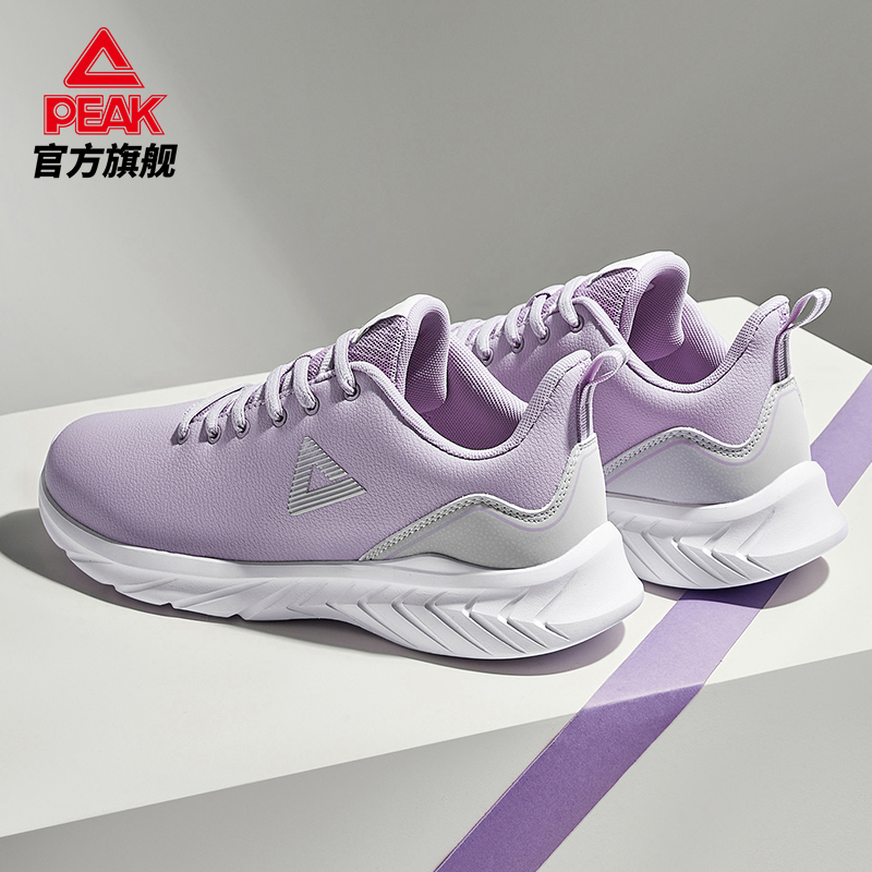 匹克女鞋跑步休闲鞋2025新款皮面