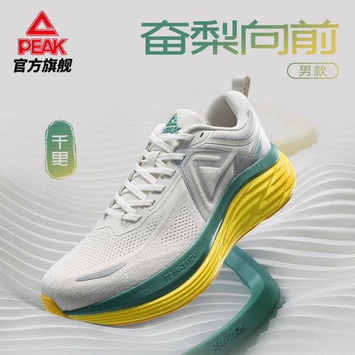 匹克态极跑鞋男士透气回弹千里顶
