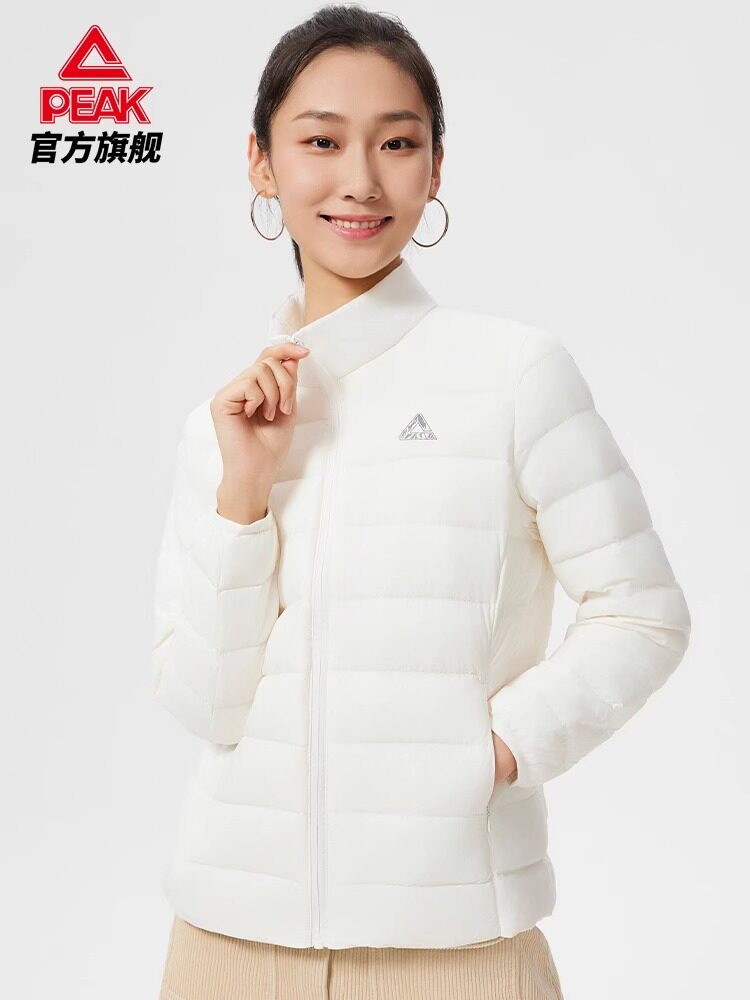 匹克轻薄短款羽绒服女装2024秋季综训系列防风上衣宽松鸭绒运动服