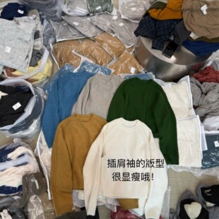 2026冬季新款山羊绒圆领宽松显瘦百搭圆领羊毛软糯针织衫毛衣女