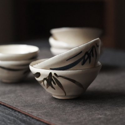 化妆土可养侘寂手绘茶具张汝佳
