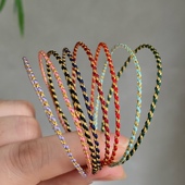 极细1mm手绳本命年红绳可穿通孔饰品转运珠手工编织手链饰品男女