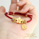 手工红绳手链简约款 红手绳可穿黄金路路通饰品男女儿童亲子可调节