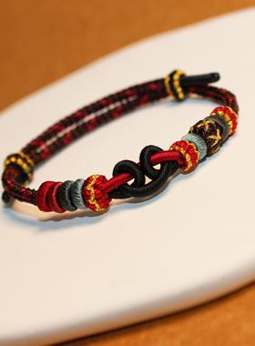 纯手工编绳悟空结可穿转运珠饰品