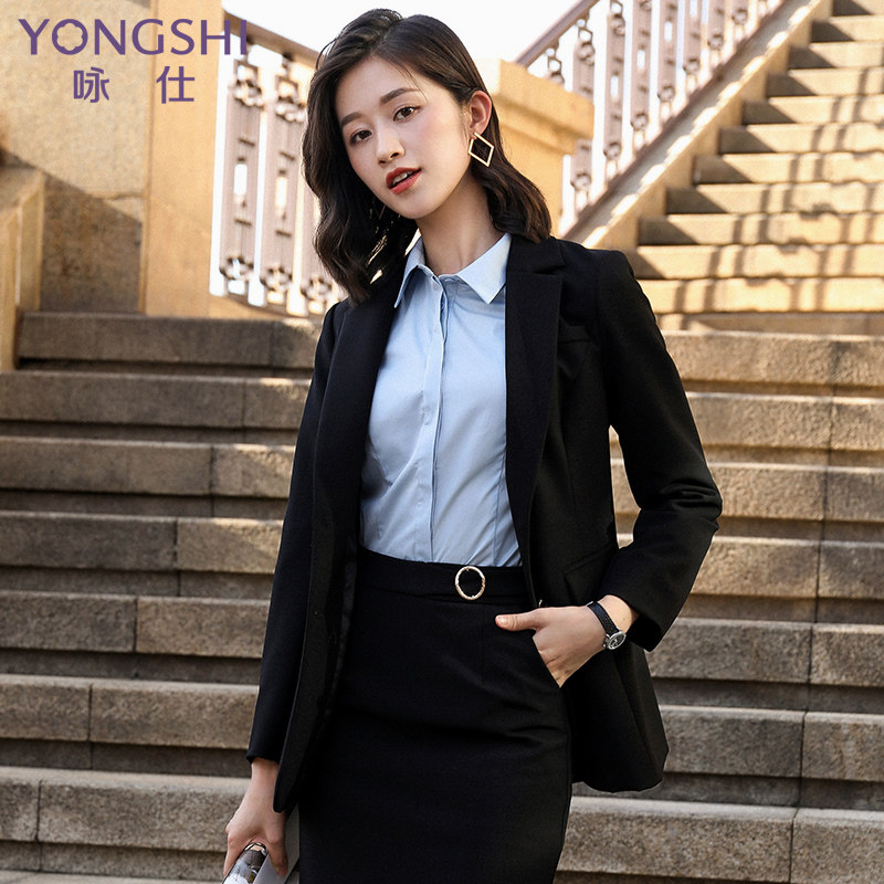 咏仕女装商务休闲西服外套上衣短款春秋新款气质ol通勤修身小西装