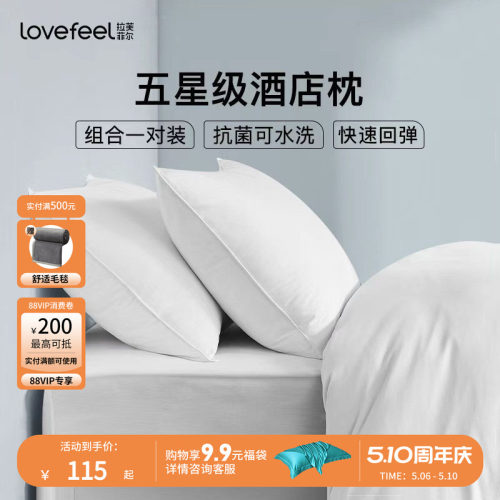 枕头一对装睡眠五星枕芯