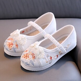 老北京儿童布鞋女童绣花鞋复古中式国风儿童古装鞋古风唐装汉服鞋