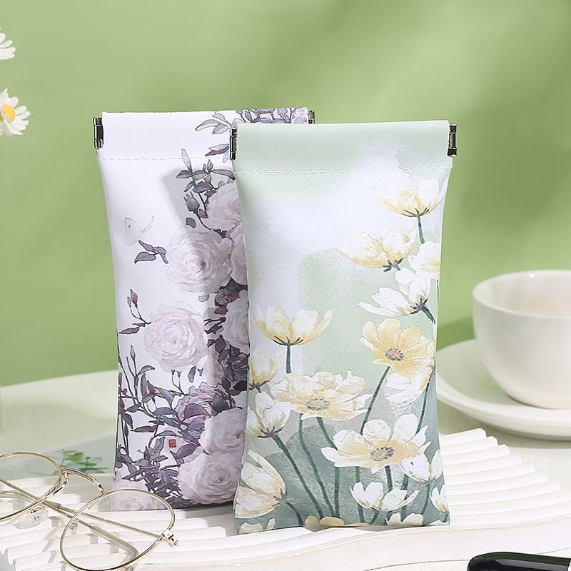 小雏菊眼镜袋女弹片墨镜太阳镜便携高级便携收纳袋自动闭合保护盒