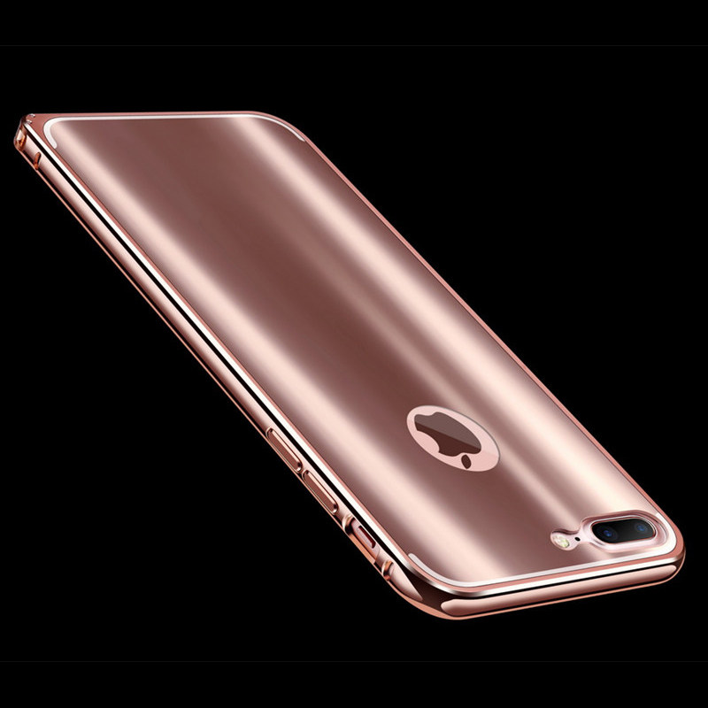 iy Ultra Slim Lightweight Aluminum Metal Bumper Dazzle Color Acrylic Back Cover Case for Apple iPhone 7 Plus & iPhone 7