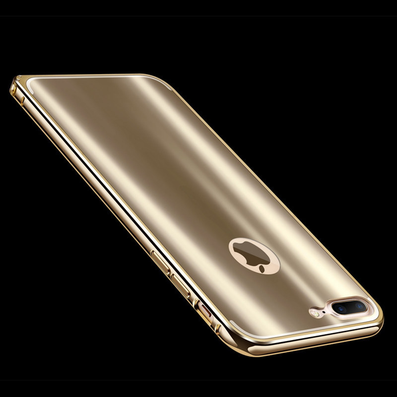 iy Ultra Slim Lightweight Aluminum Metal Bumper Dazzle Color Acrylic Back Cover Case for Apple iPhone 7 Plus & iPhone 7