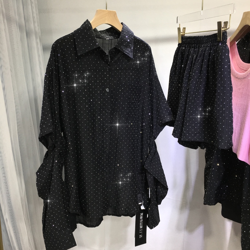 梵丽雪2025年夏季镶钻两件套百搭