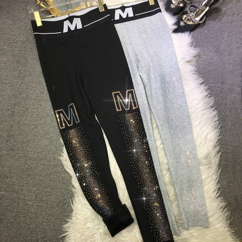 加绒打底裤女重工烫钻修身显瘦高腰松紧小脚裤内搭铅笔长裤子秋冬,女装/女士精品,打底裤,淘宝优惠券,粉丝福利购,淘宝优惠卷