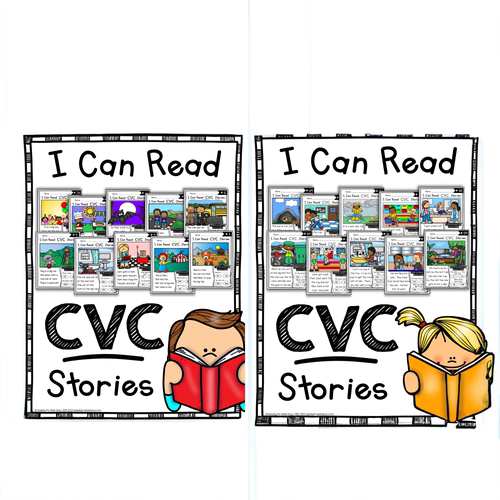CVC自然拼读故事短文作业纸