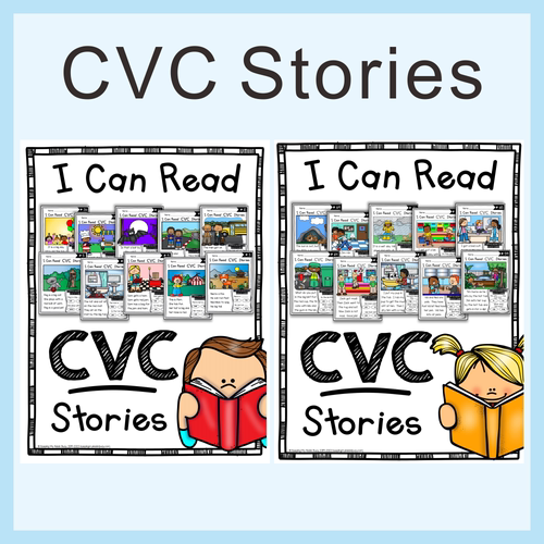 CVC自然拼读故事短文作业纸
