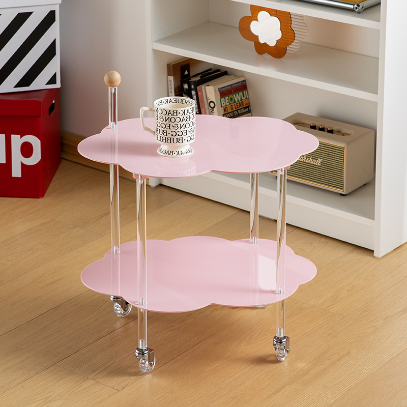 小推车餐车可移动亚克力边几角几