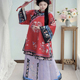 晚清氅衣锦绣蝶羽原创晋商少奶奶服旅拍印花款 复古风清汉女装 宽袖