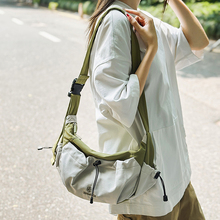 7.4花曦家新品   运动风街头个性潮牌挎包女2025夏日单肩斜挎包男