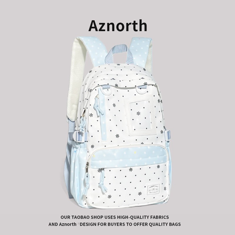 AZN新品 书包女高颜值初中生高中背包秋季新款ins大容量双肩包9.6