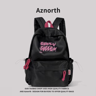 AZN新品 日系设计感书包女初高中生2026新款高颜值通勤双肩包1.31