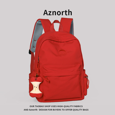 AZN女款学生双肩包简约百搭书包