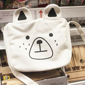 PHIUM韩版原宿小熊帆布包
