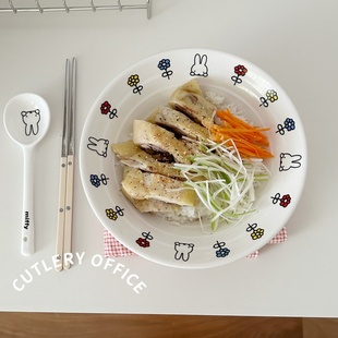 Cutlery | 出口订单日式简约米菲螺狮粉陶瓷拉面碗一人食勺子