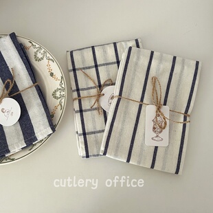 全面桌布 百搭条纹格子厨房茶巾 隔热垫 经典 Cutlery