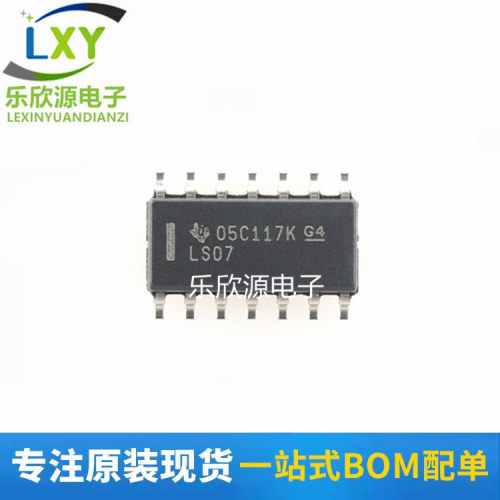 原装正品SN74LS07DR SOIC-14集电极开路高电压输出十六进制缓冲器