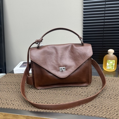 乐花惜时大容量包包女秋冬高级感手提邮差包通勤百搭单肩斜挎包包