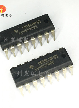 全新原装  CD4009UBE  反相器  DIP-16