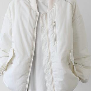 CHICVEN街头运动休闲宽松面包服棒球夹克棉服外套2025春女