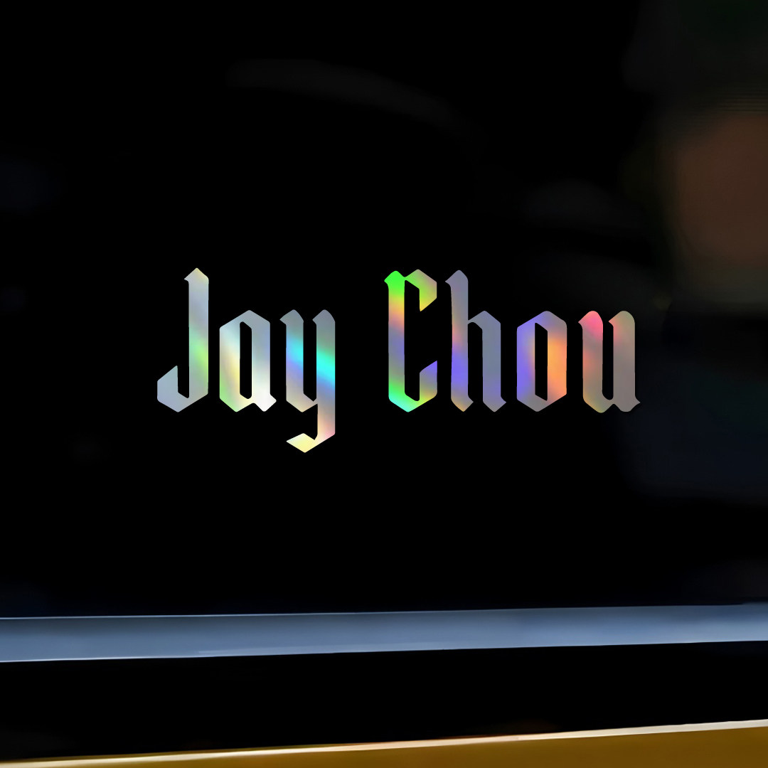 周杰伦周边JAYCHOU英文贴纸