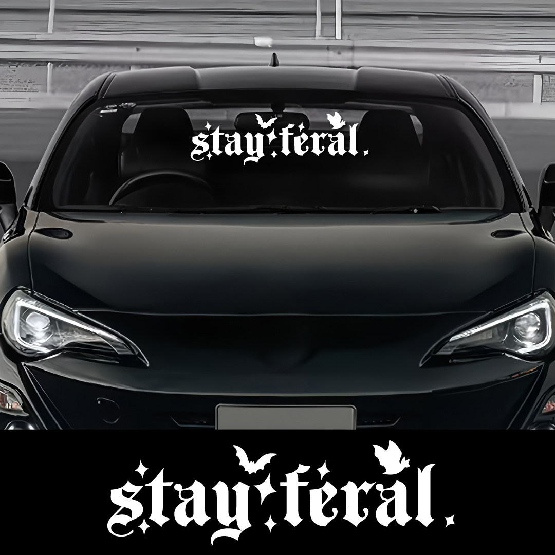StayFeral暗黑美学蝙蝠蝴蝶贴纸