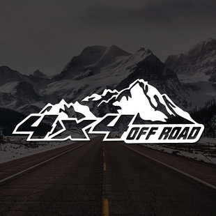 4x4越野深渊山脉户外冒险探索系列个性 饰防水贴纸 创意车窗反光装