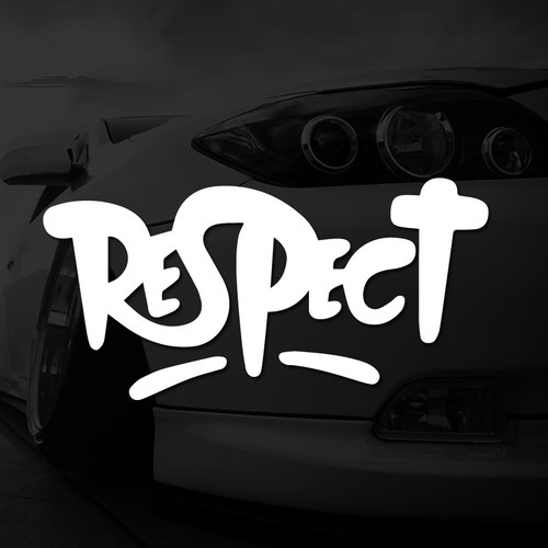 RESPECT个性英文字体样式车窗贴