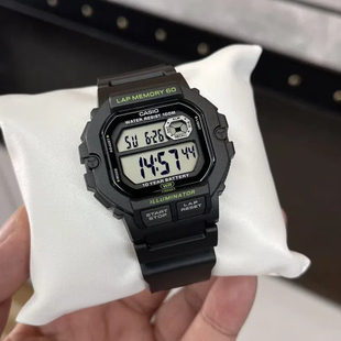 CASIO卡西欧小方块手表男复古学生运动功能WS 1400H