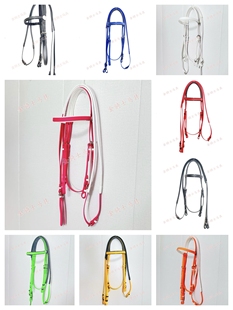 PVC水勒缰绳不含衔铁防耐磨易打理野骑游客赛马场马具用品
