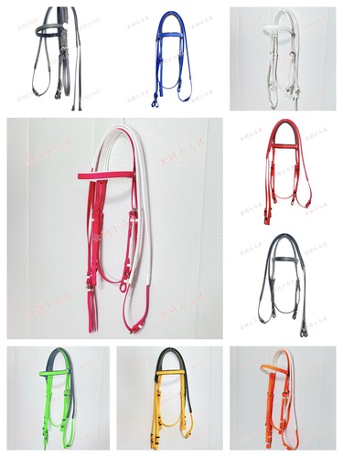 PVC水勒缰绳不含衔铁防耐磨易打理野骑游客赛马场马具用品