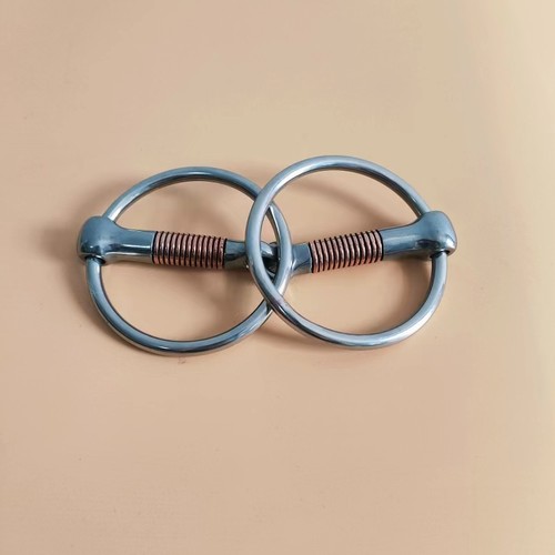 304不锈钢马衔铁紫铜线65毫米内径大圈大马嚼子水勒缰绳配件