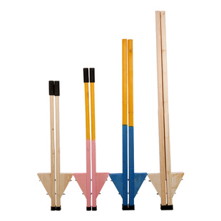 踩高跷长柄儿童小学生成人户外民间传统木质竹马高跷平衡训练高跷