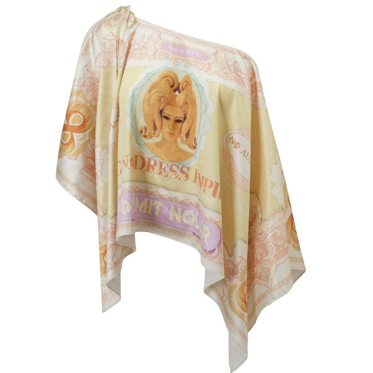 Nodress “NOmoney”钞票印花缎面半裙（衣裙两穿）