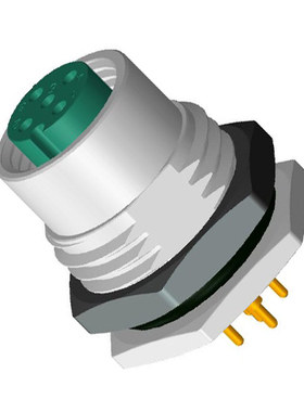 Amphenol 圆形连接器 M12A-05PFFP-SF8002