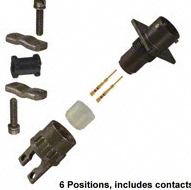 Amphenol 安费诺 公头插座 6路 MS3120F-10-6P